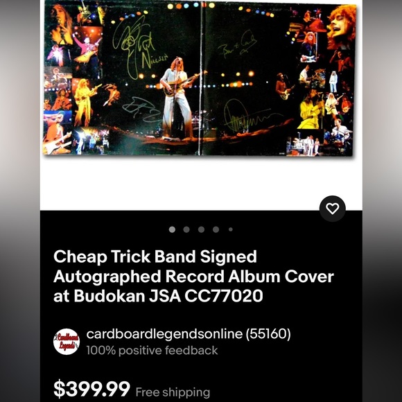 CHEAP TRICK Autographed Memorabilia‼️VERIFIED‼️1-OF-1‼️PRISTINE CONDITION‼️ - Picture 6 of 13